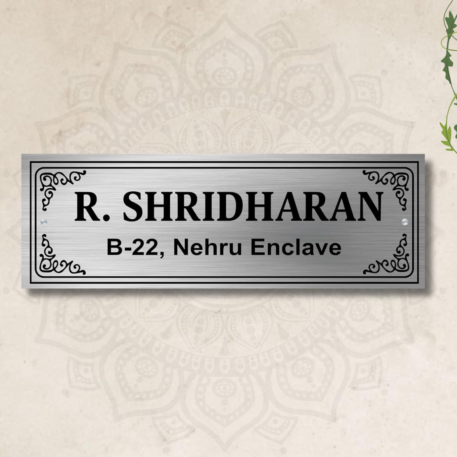 Personalized House Name Plate - Waterproof & Stylish -1 Personalized House Name Plate - Waterproof & Stylish -1