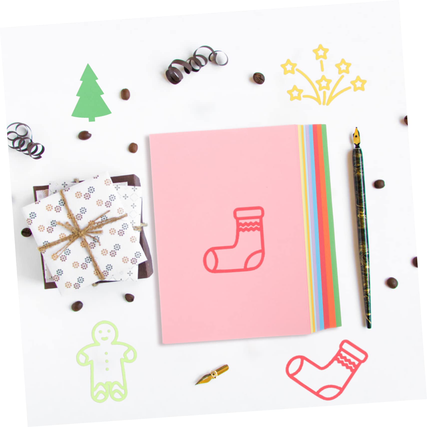 Housoutil 100blätter Bastelpapier Verdicktes Faltpapier Buntes Malpapier Für Zuhause Origami-papier Für Junge Mädchen Diy-bastelpapier Tragbares Faltpapier