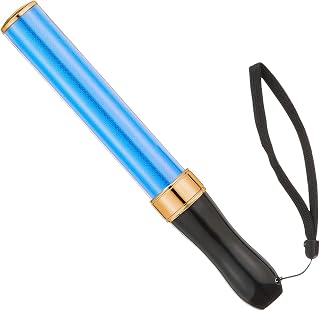 LEDペンライト 25cm ブラックハンドル＋ゴールドメッキ ABS軽量 15色切り替え可能 手動/自動切替 コンサート 音楽フェス ライブパフォーマンス 応援 イベントグッズ