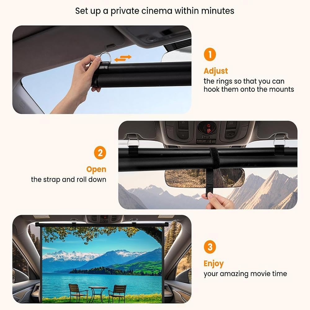 Pantalla De Proyector Universal para Coche, Mini Pantalla para Dormitorio