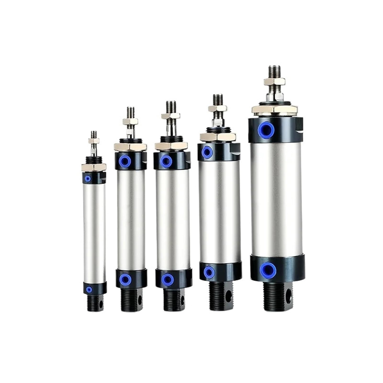 Mini cylinder pneumatyczny podwójny działający aluminiowy cylinder ze stopu aluminium 16/20/25/32 mm Bore 25/50/75/100/125/150 mm Stroke (200 mm, otwór 40 mm)
