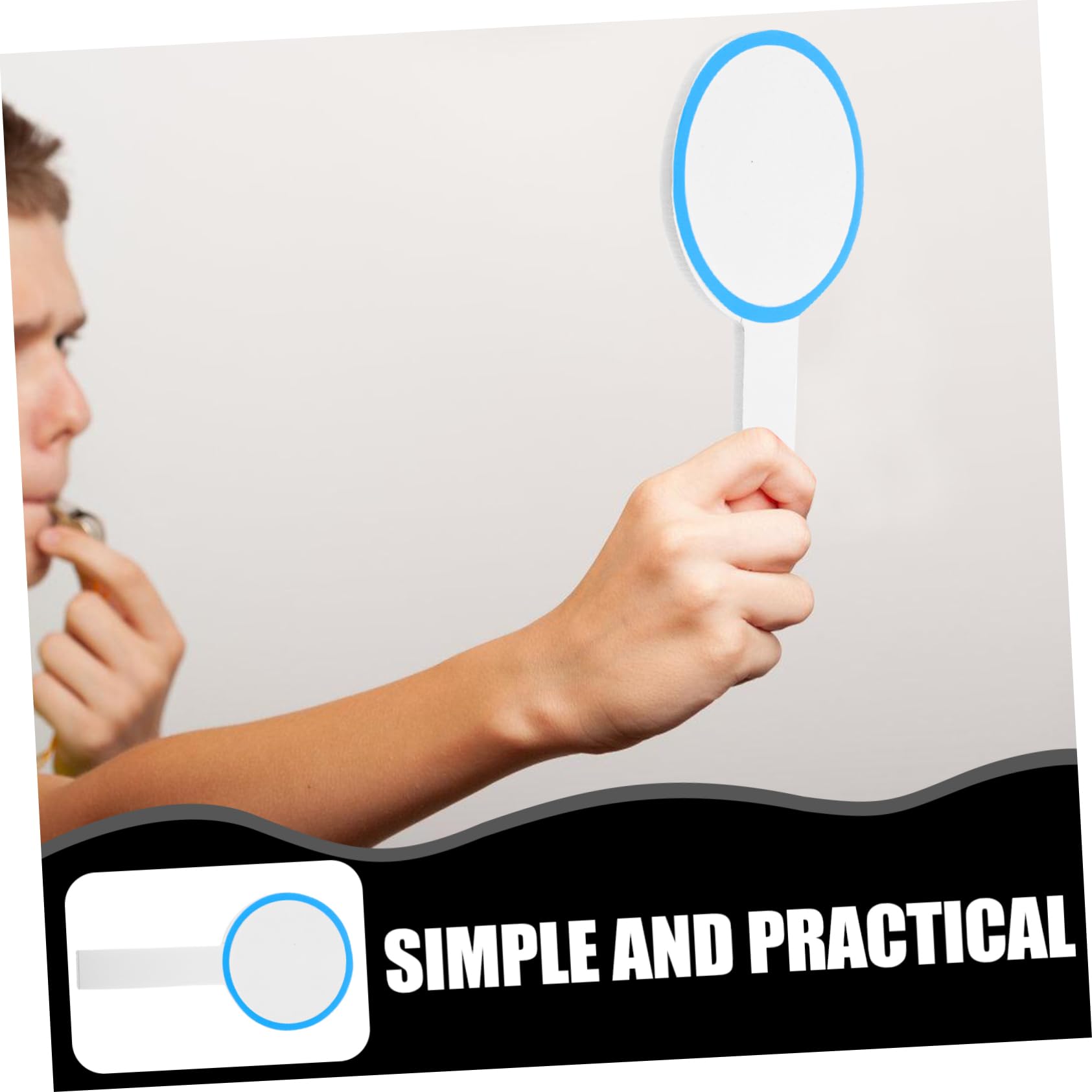 Sewroro 6pcs Erasable Handheld Whiteboards Single Sided Score Paddles for Voting Games Classroom Use Smooth Edges for Judges Party Activities