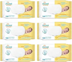 Lenços Umedecidos para Recém-Nascido Meu Bebê, 6 Unidades, Primeiros Dias