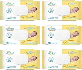 Lenços Umedecidos para Recém-Nascido Meu Bebê, 6 Unidades, Primeiros Dias