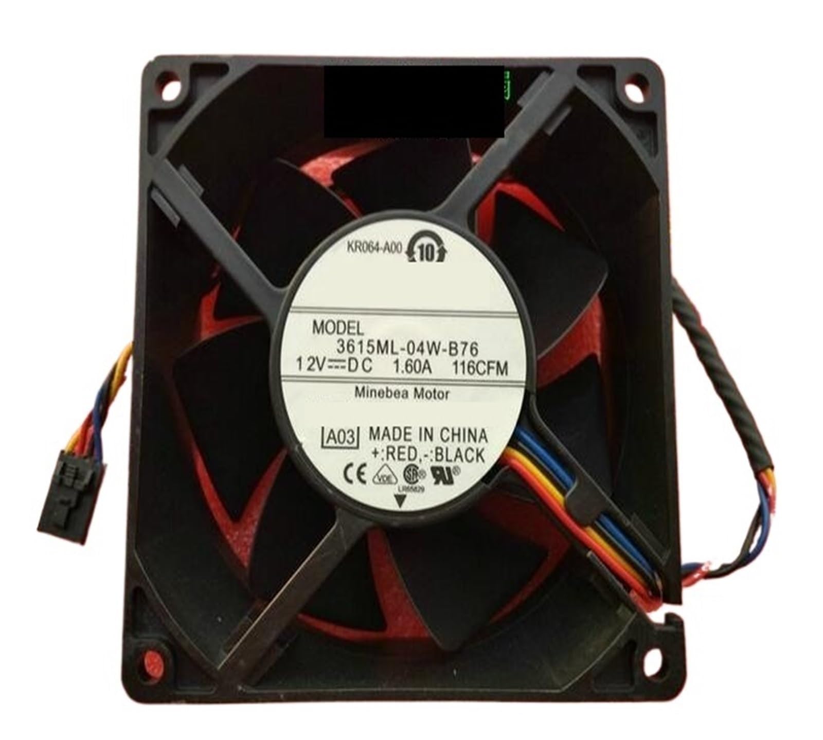 Uitgvdqat No Rgb 9038 Dc12v 1.60A 92*92*38Mm 3615Ml-04W-B76 4 Wire Server Cooling Fan