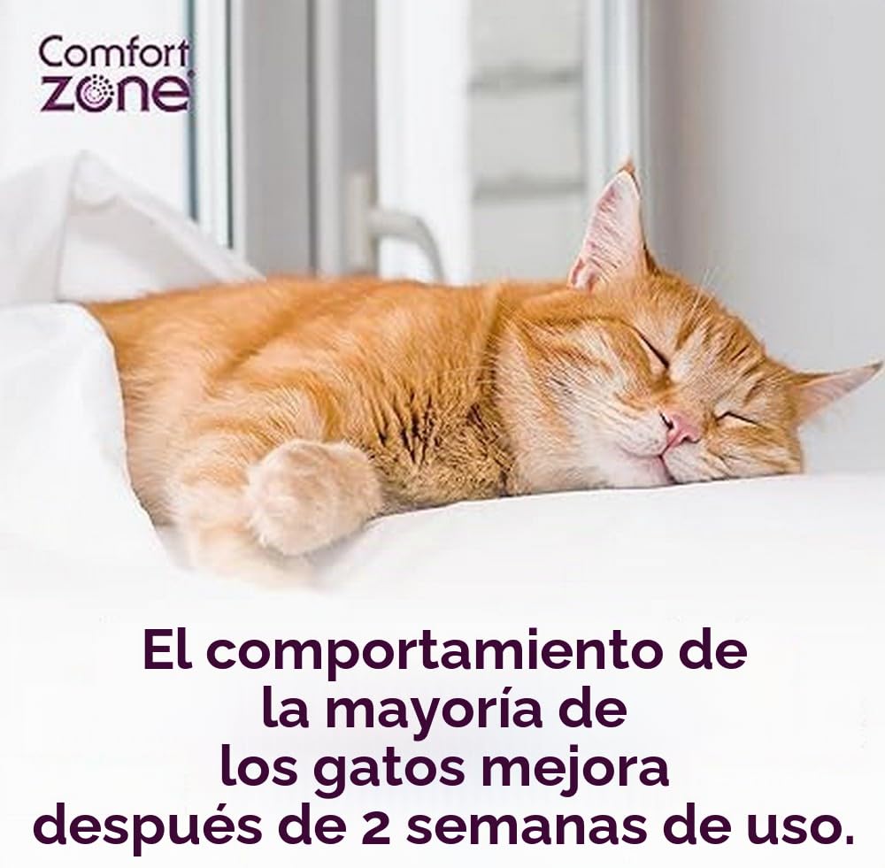Pack Eco de 4 recambios para difusor Comfort Zone (120 días) – feromonas: Reduce el estrés, el Marcado urinario, Las garadas y Otros comportamientos problemáticos.