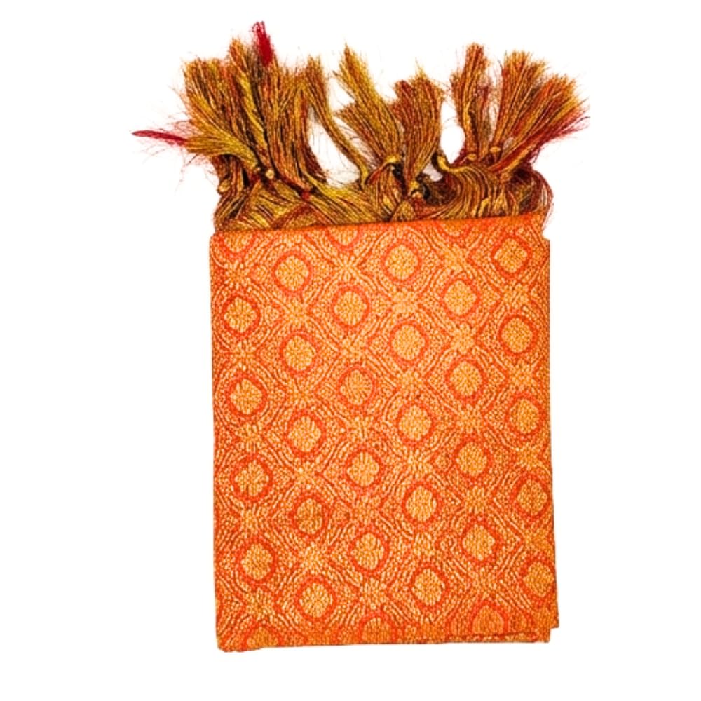 Premium Banarasi Silk Angavastram Shawl (1.5M) - Multi-Purpose Traditional Stole for Women, Gifting, & VIP Honour (Random Colors)-picture-20