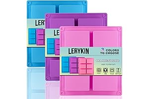 Silicone Soap Molds Rectangle, 6-Cavity DIY Silicone Soap Mold Trays for Homemade...