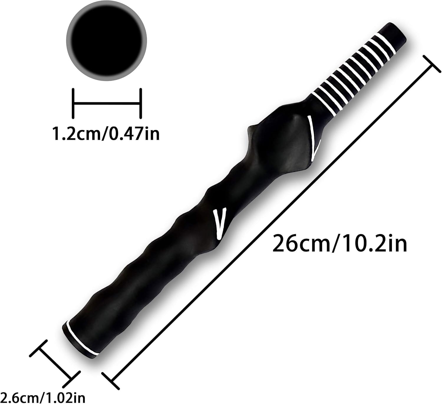 1Pcs Right Hand Golf Grip Trainer for Improving Hand Positioning | Lightweight Golf Swing Trainer RH | Molded Anti-Slip Wrist Trainer Golf Swing Grip | Black