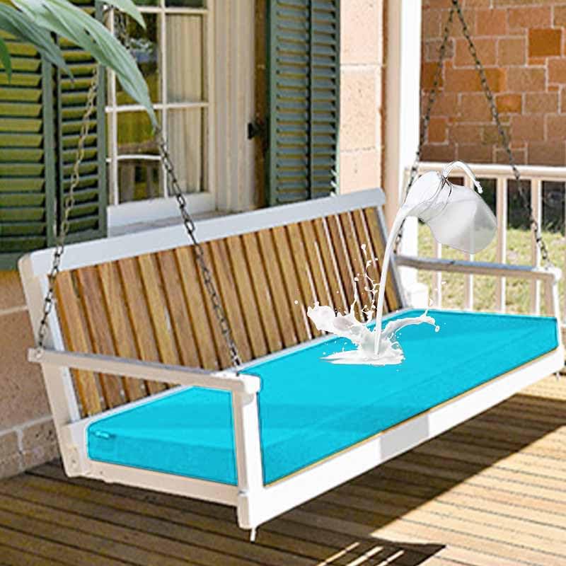 HLTQL Cojines para Bancos De Exterior,Terraza Waterproof Removable Cover,Cojines Sofa Exterior Jardin Colchoneta Banco Jardin Fijación para Columpio De Jardín(5,124 * 46 * 8cm)