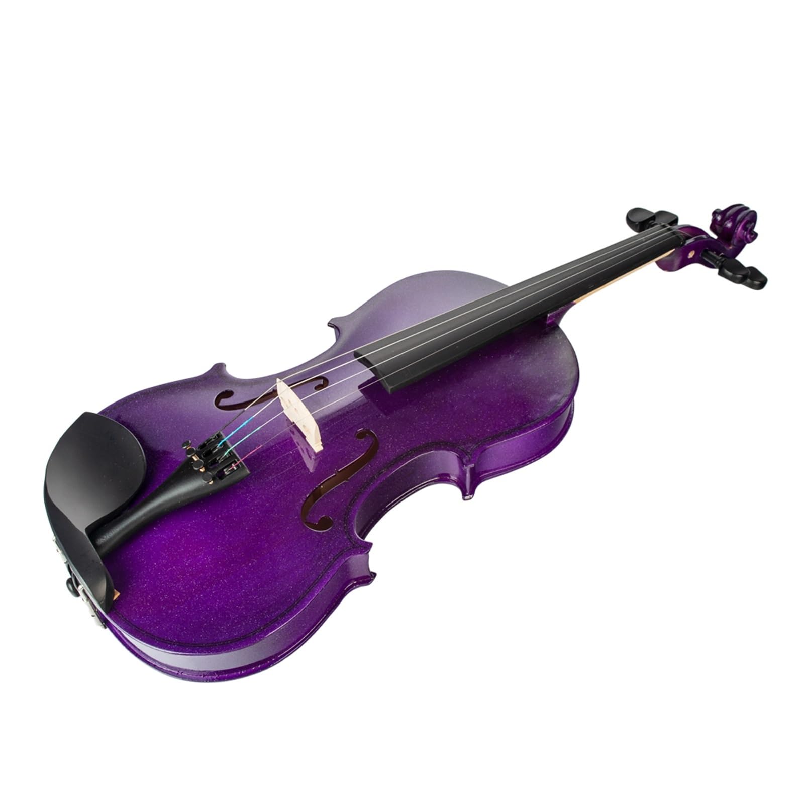 Violines 4/4 Violín Púrpura Estudiante Violín Arco Puente Caso para Estudiante Principiante