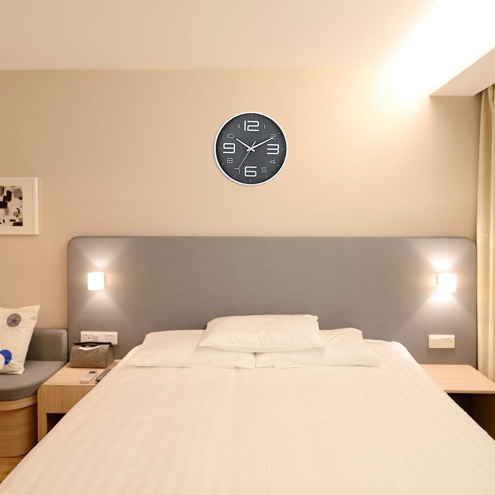 PATIKIL Orologio Da Bagno Impermeabile Con Ventosa | Silenzioso Movimento Al Quarzo, Diametro 76mm | Per Doccia, Cucina, Specchio | Colore Quadrante Bianco, Ventosa Verde