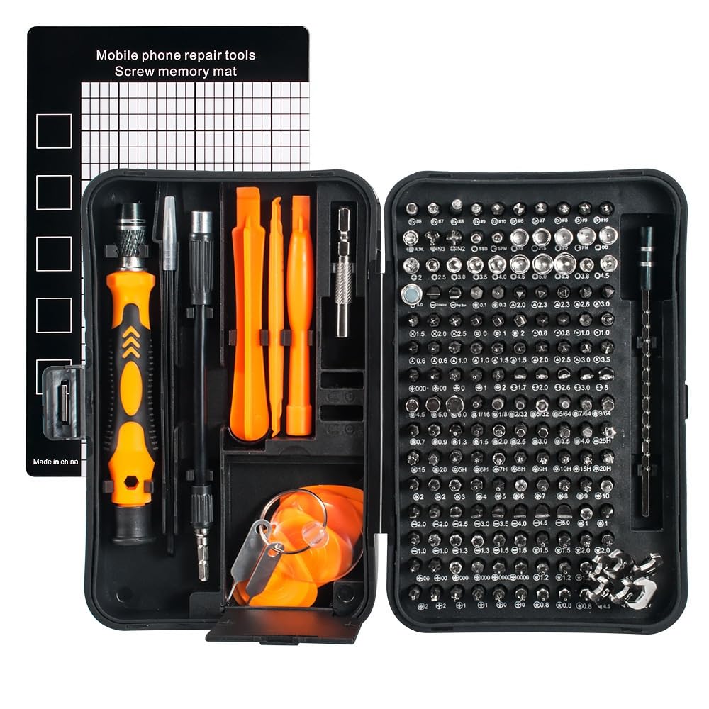 Juego de puntas destornillador magnético CRV 170 en 1, Torx for reparación electrónica teléfono y PC