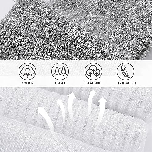 BOOPH Kids Boys Girls Athletic Crew Socks Performance Cushioned Thick Cotton Socks for 5-14 Years 6 Pairs3