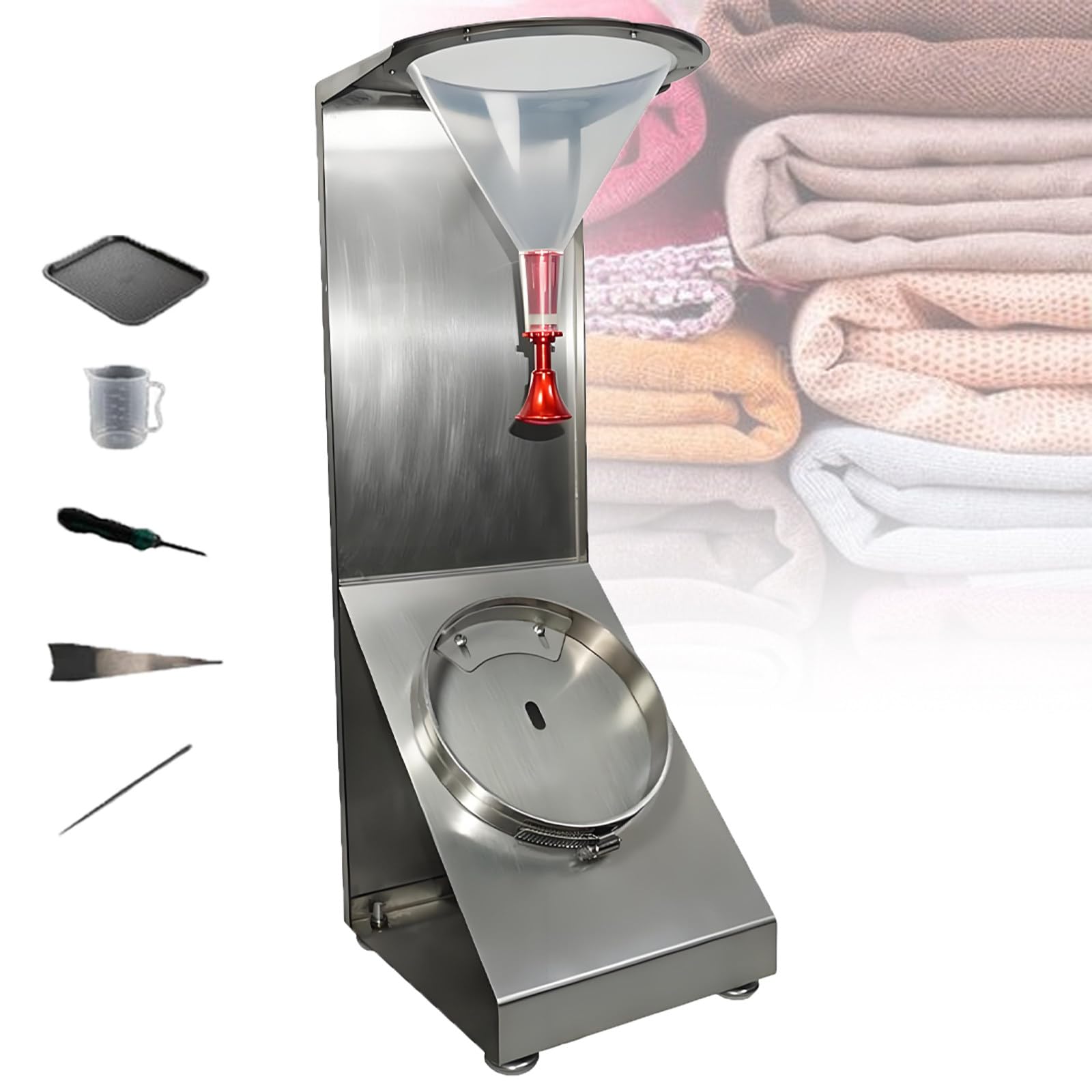 Atwynd Textile Spray Moisture Tester, Fabric Spray Resistance Rating Tester, Textile Sur-face Wetness Tester w/Adjustable Height Knob Nozzle, 45° Stainless Steel Waterproof Testing Tool