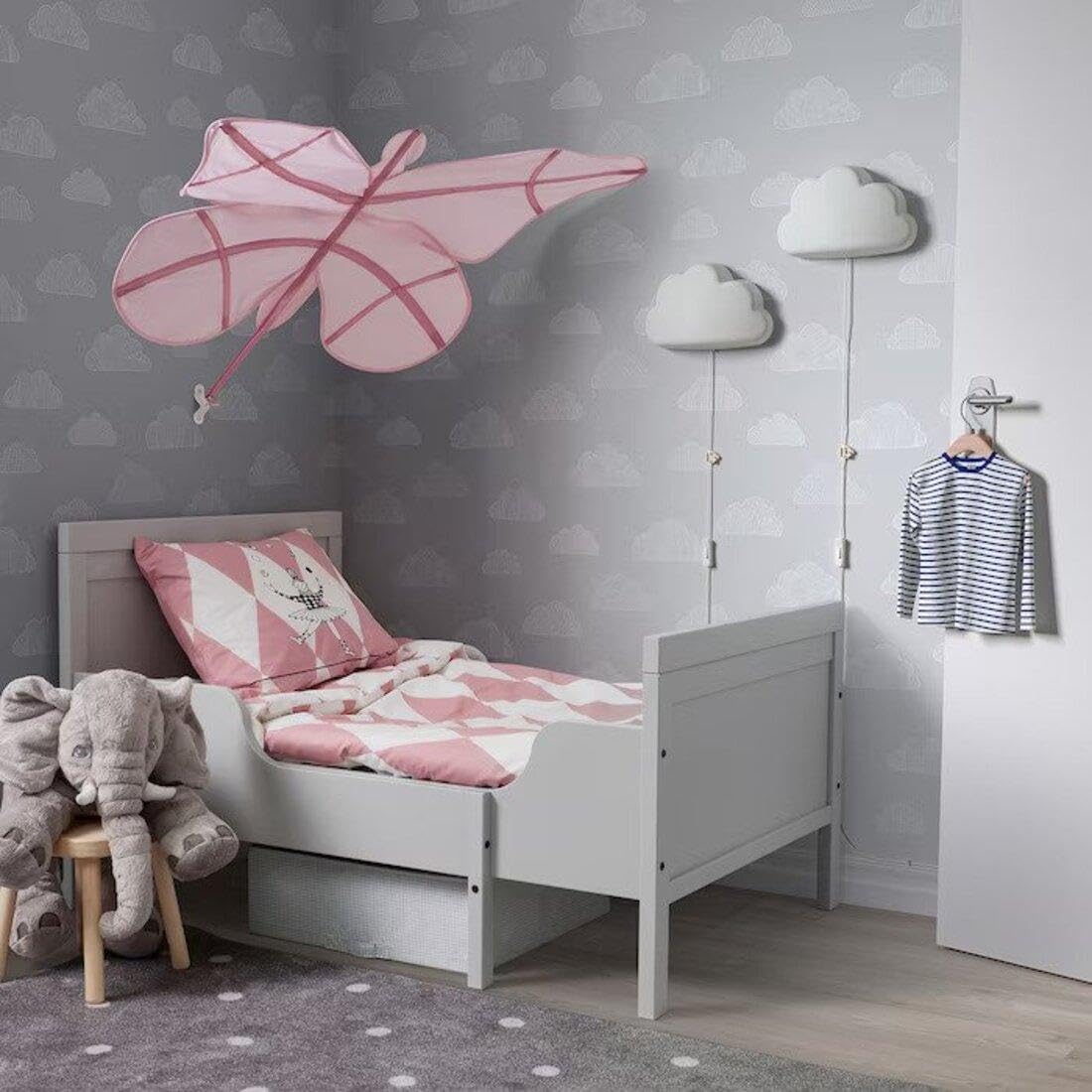 Ikea SNÖFINK Bed Canopy, Butterfly/Pink 1