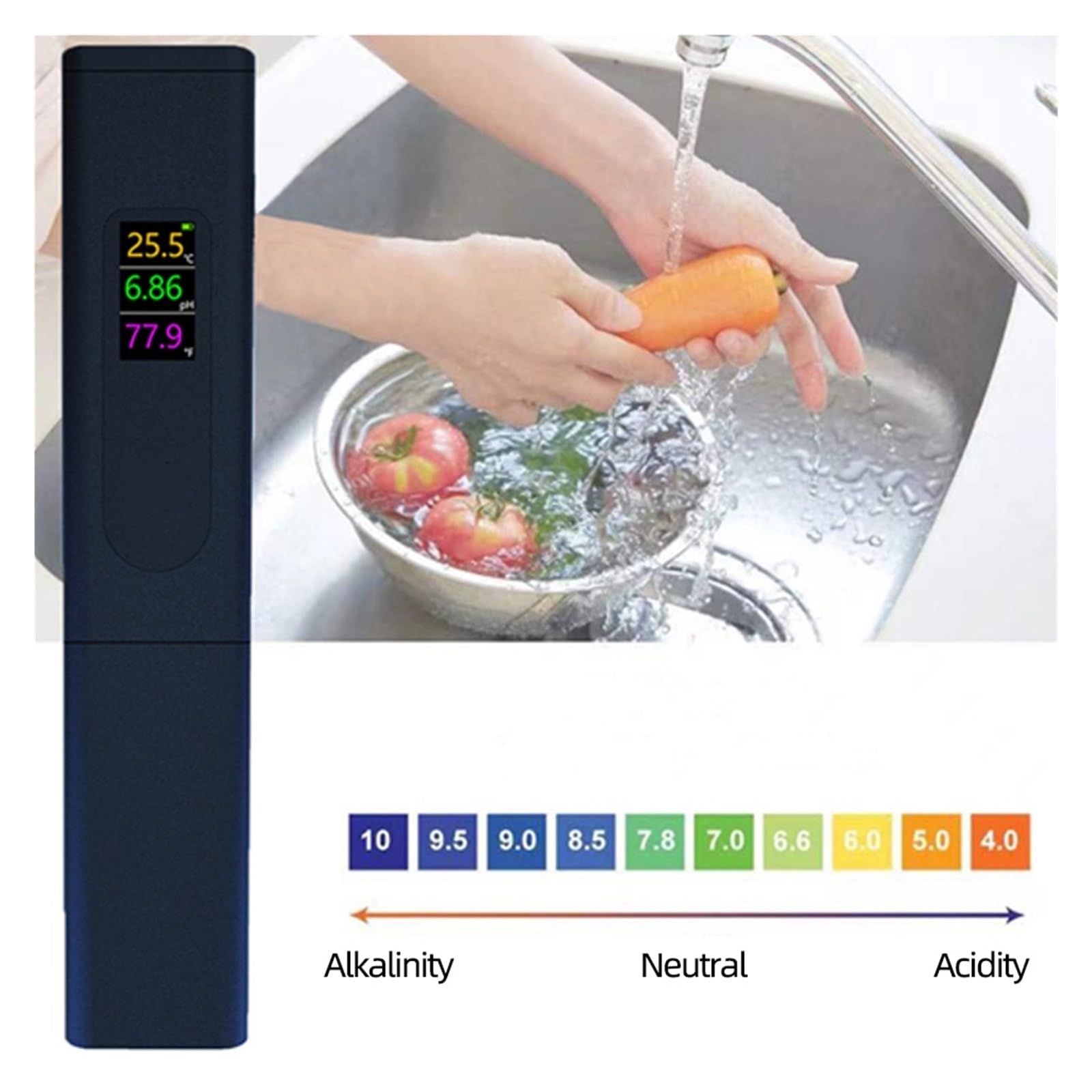 5w1 Tester Jakości Wody PH Cyfrowy Miernik Zasolenia EC TDS Monitor Temperatury Akumulator Test Do Basenu Rolniczego Wody Pitnej DokłAdny Pomiar