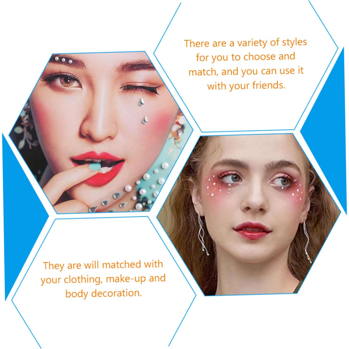 Ipetboom 25sets Stickers Di Strass Per Viso Adesivi Decorativi Per Trucco e Gemme Per Donne Facili Da Applicare Per Feste Matrimonio e Costumi