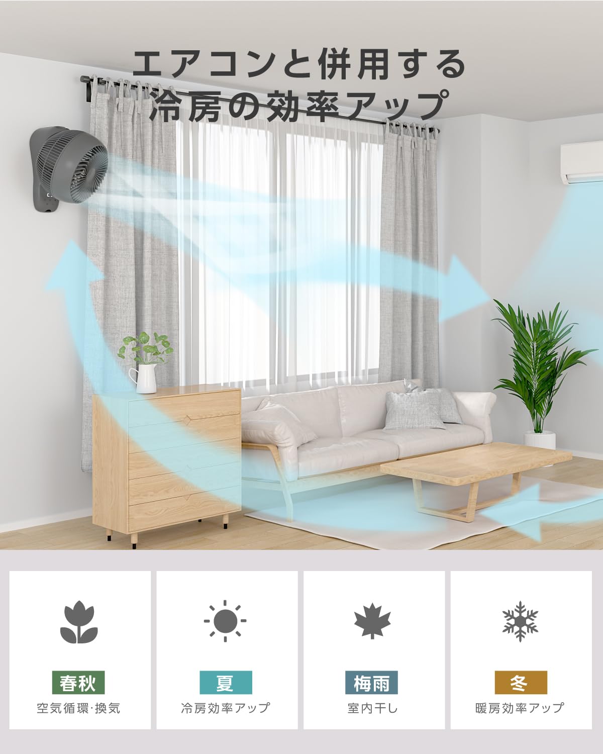 hidemasaサーキュレーター リモコン付き 扇風機 壁掛け型 3段階風量調節 Amazon | 【hidemasa】サーキュレーター リモコン付き