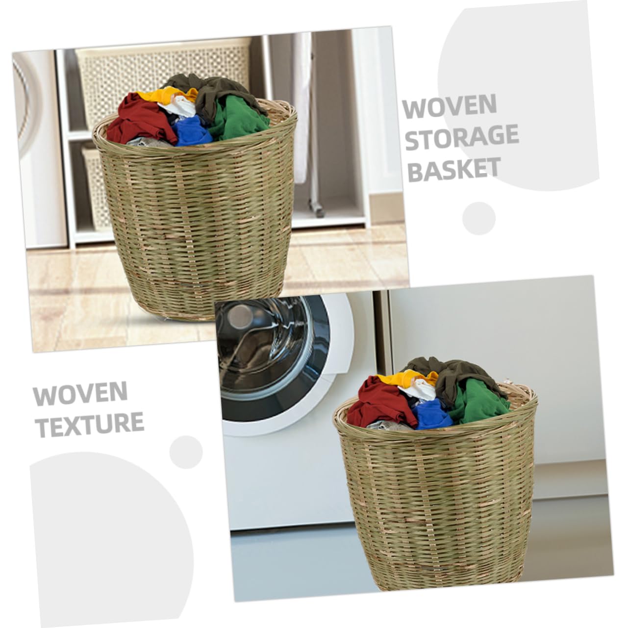 Angoily Handwoven Storage Basket Multi Purpose Woven Organizer for Kitchen Grocery Sundries Eggs and Garlic Decorative Basket
