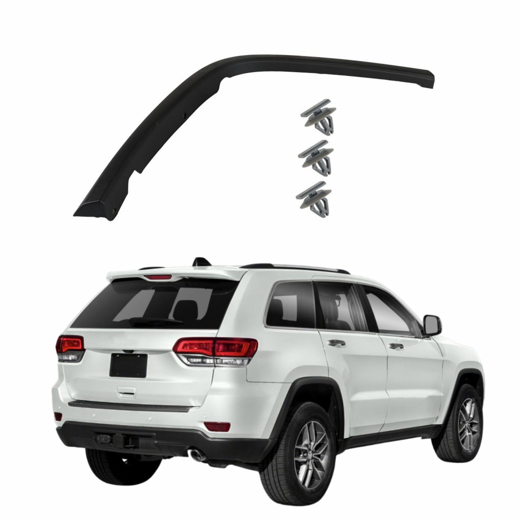 WFLNHB - Reemplazo de moldura de guardabarros trasero derecho para Grand Cherokee 2011-2021 (CH1791103, 1MP34RXFAH)