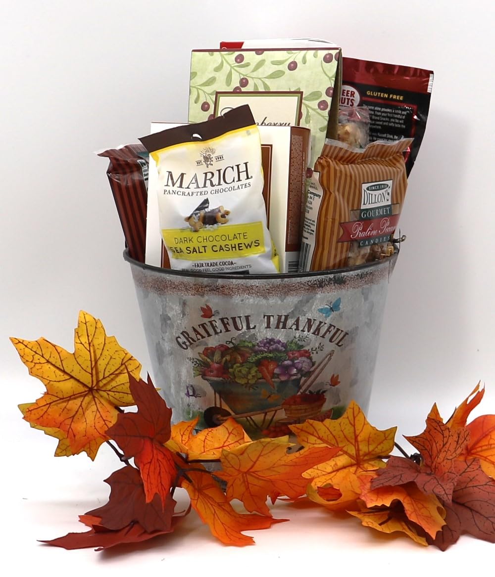 Gift Basket Village: Nuts For Fall Gift Basket - Dried Fruit, Pecan Treats, Wafers, & Chocolate Nuts