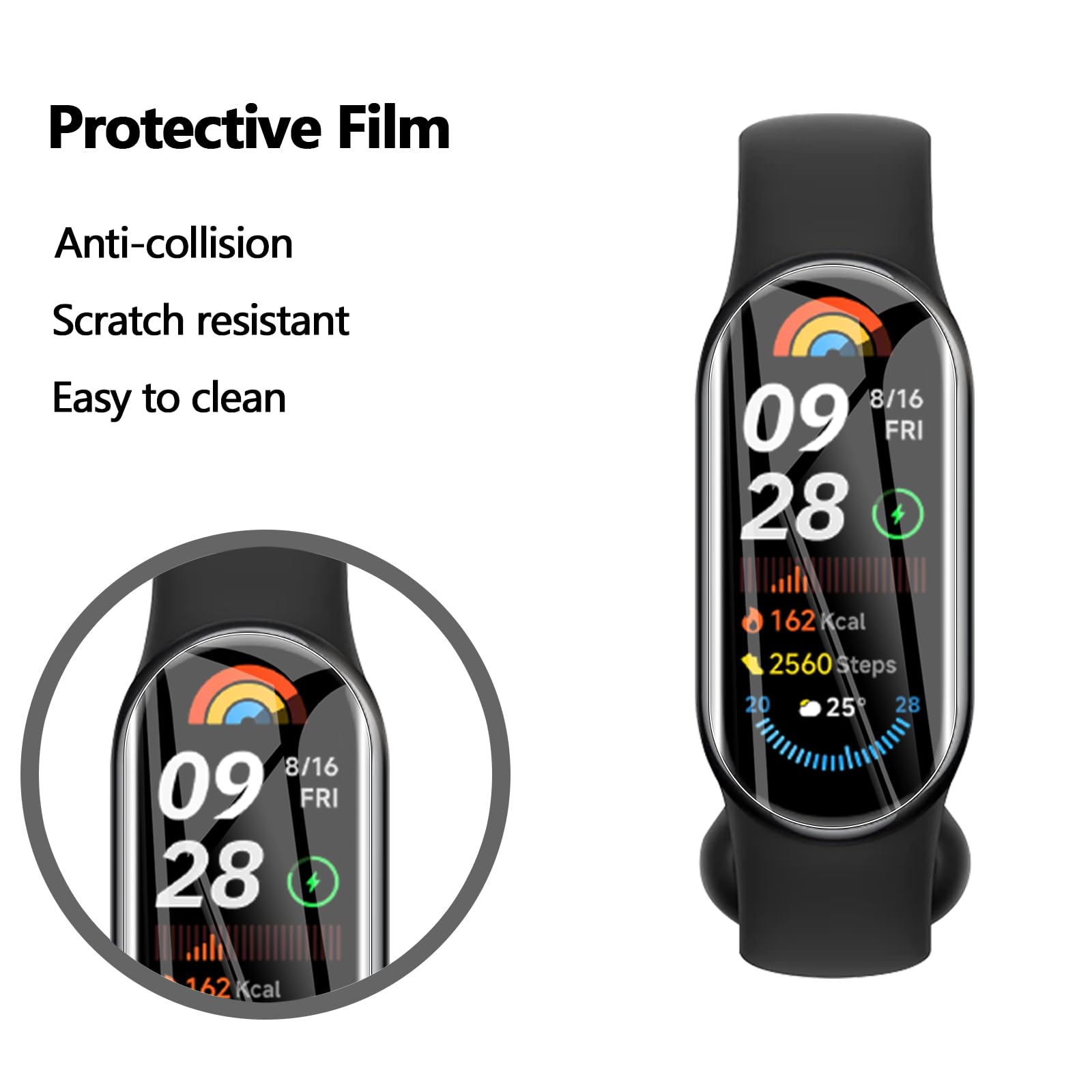 Film Protection Hydrogel Pour Xiaomi Smart Band 9 Active - 5 Pièces, TPU Flexible, Anti-Rayures