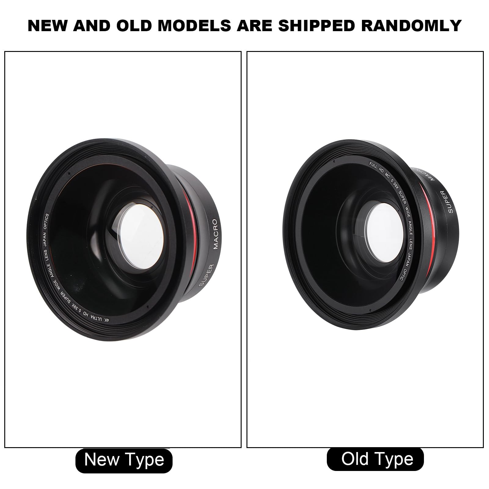 0.39X Super Wide Angle Lens, 37mm Phone Clip Compatible, for DV Cameras Mobile Phones, Increase Spatial Depth, Clear Reproduction, Condition