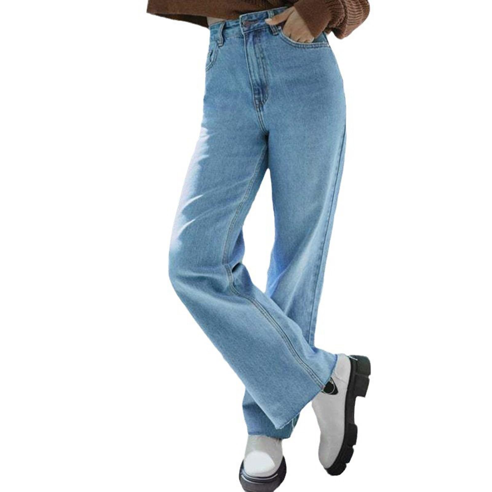 Jeansy Damskie z Prostymi Nogawkami z Wysokim Stanem Elastyczne Luźne Jeansowe Swobodne Szerokie Jeansy dla Kobiet Czarne Jeansy Damskie Luźne Jeansy Damskie Jeansy Typu Mom