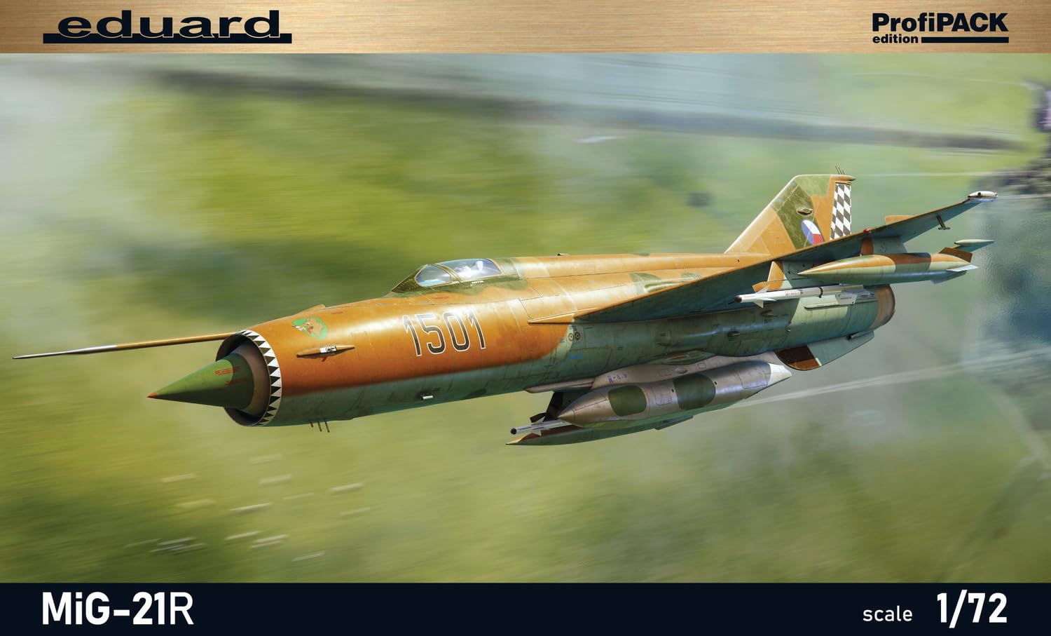 Edualdo 1/72 Profi Pack Repubblica Ceca MiG-21R Letto Pesce Plastica Modello EDU70147 (Aircraft)