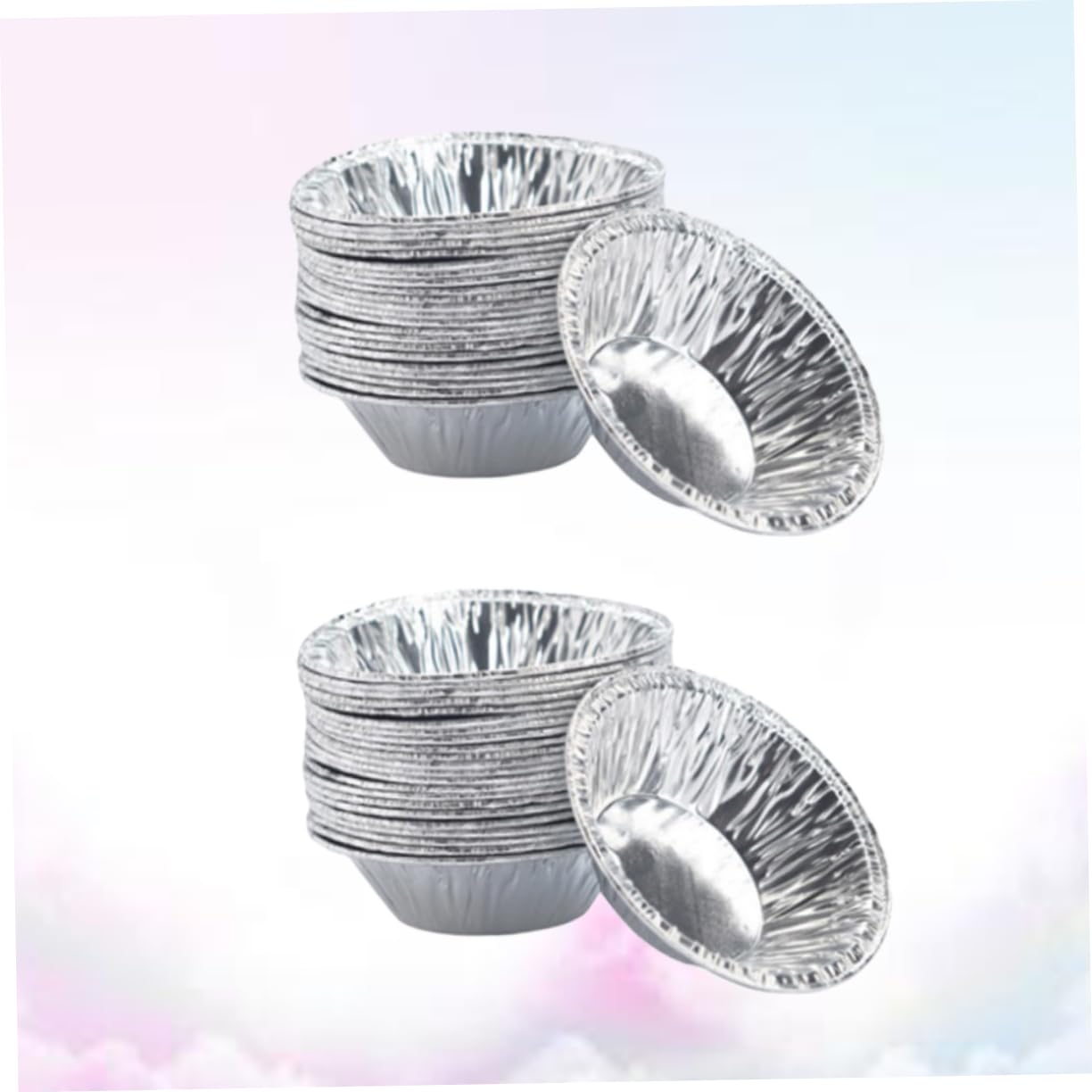 MAGICLULU 600 Piezas Sartenes Para Tarta Taza De Pastel De Aluminio Tazas De Muffins De Metal Molde Para Mini Quiches Molde De Bandeja Tazas De Tarta De Huevo Antiadherente Mollete