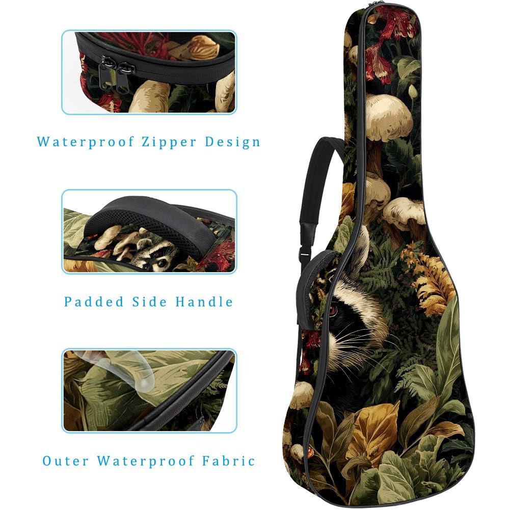 Gitarrentasche, volle Größe, 99 cm, 101,6 cm, 104,1 cm, für Akustikgitarre, Konzertgitarre, 10 mm dick, gepolstert, wasserdicht, mit Tasche, verstellbarer Schultergurt, stoßfest, Mehrfarbig