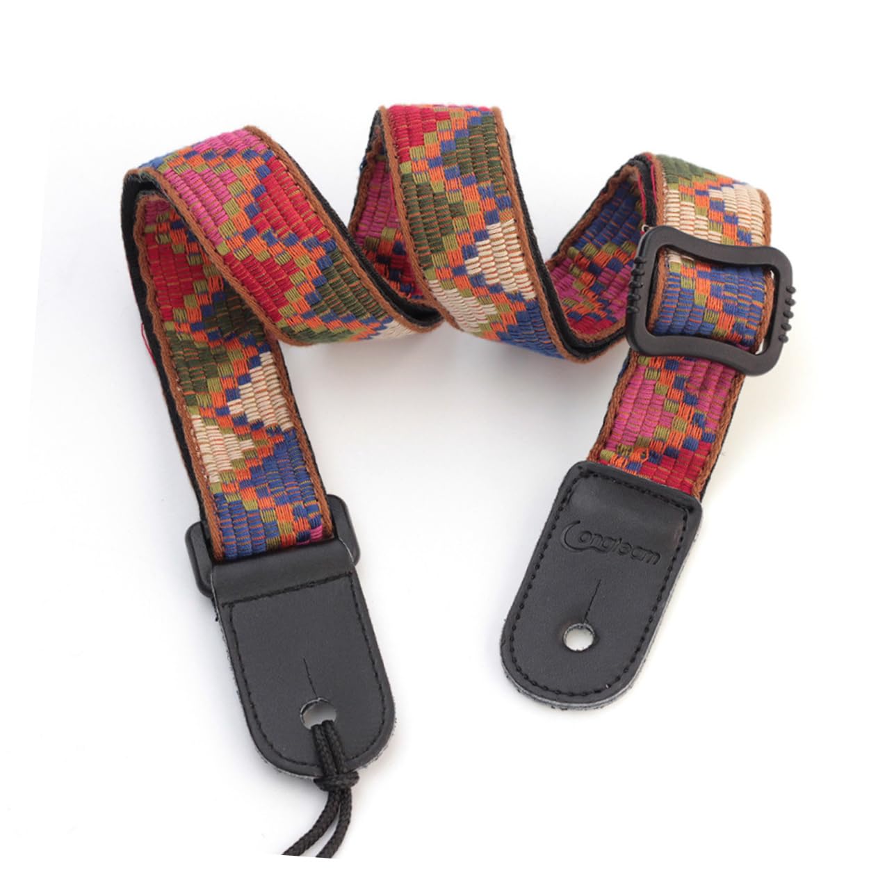 CAXUSD Fashionable Ukulele Strap Bohemian Style Shoulder Belt Adjustable for Soprano Tenor Ukulele with Tail Nail and Tie Rope - Image 2