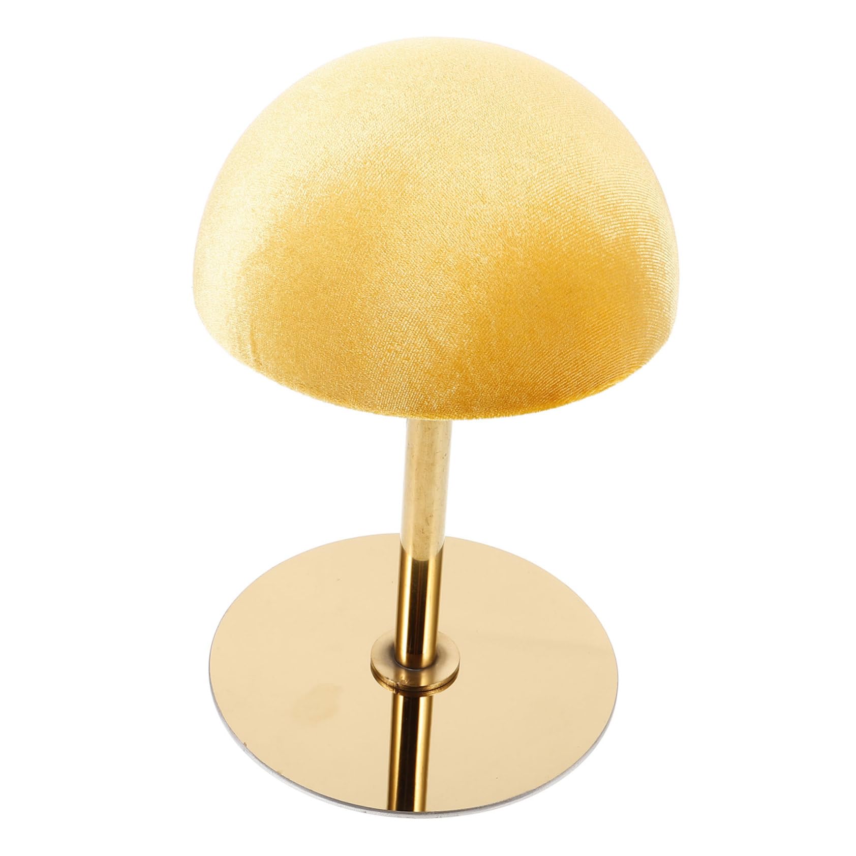 Healvian Soporte para Peluca de Metal Dorado con Ajuste de Elevación