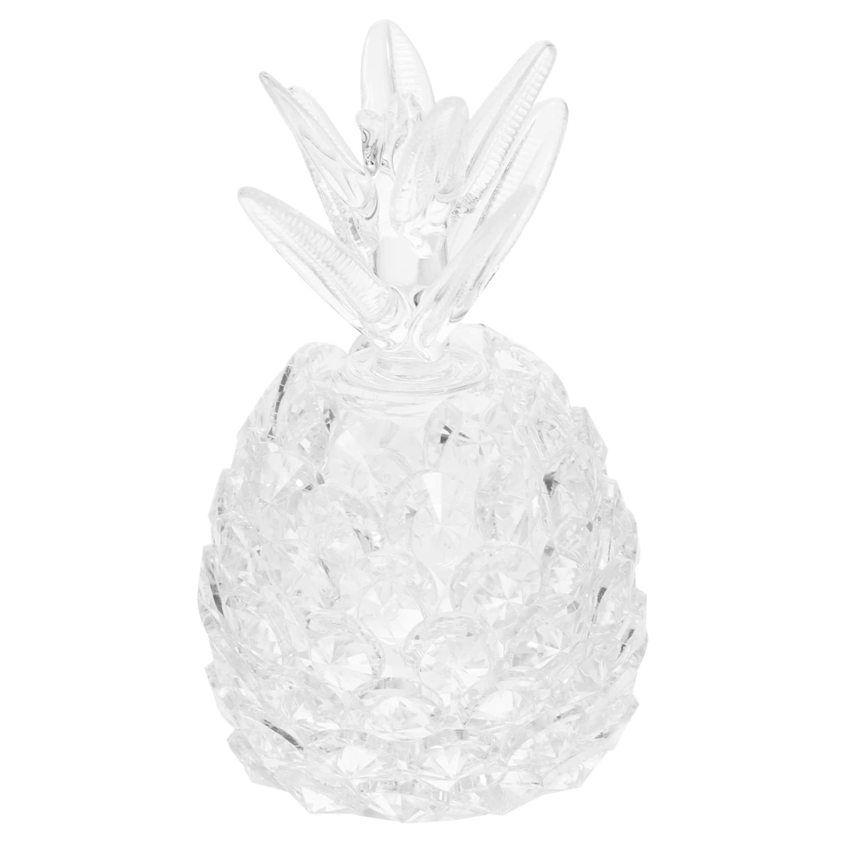 Abaodam Decoration Statue Desktop Bedroom Tabletop Center Home Paperweight Figurines Decor Collectible Office Pineapple Figurine Sculpture Crystal for Prism Artificial Room Transparent