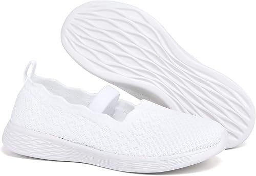 poemlady Women's Slip on Loafer Shoes - Mesh Casual Ballet Flat Nurse Walking Sn
