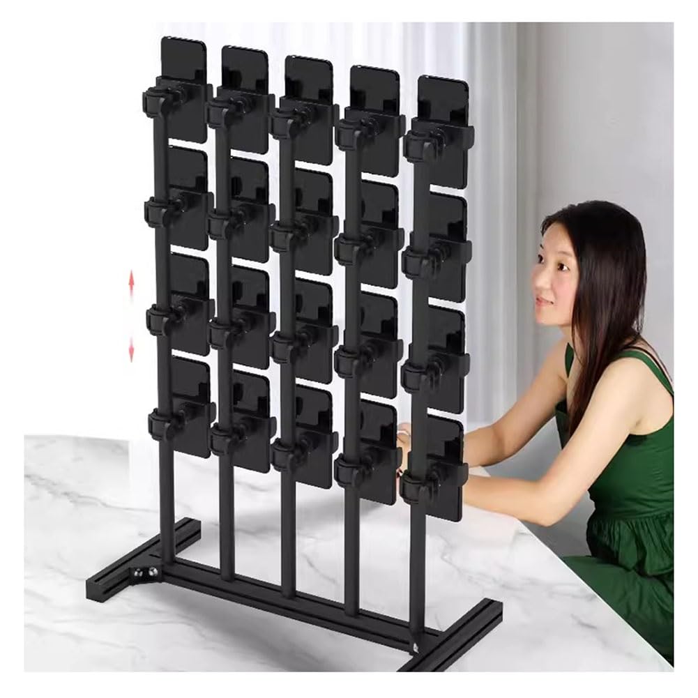 Soporte Del Teléfono Móvil, 360 ° Rotación De La Consola De Grupo Del Teléfono Móvil, Estante De Colocación De Teléfonos Móviles Múltiples Para Transmitir En Vivo, Ver Videos, Leer, Jugar(15 seats)