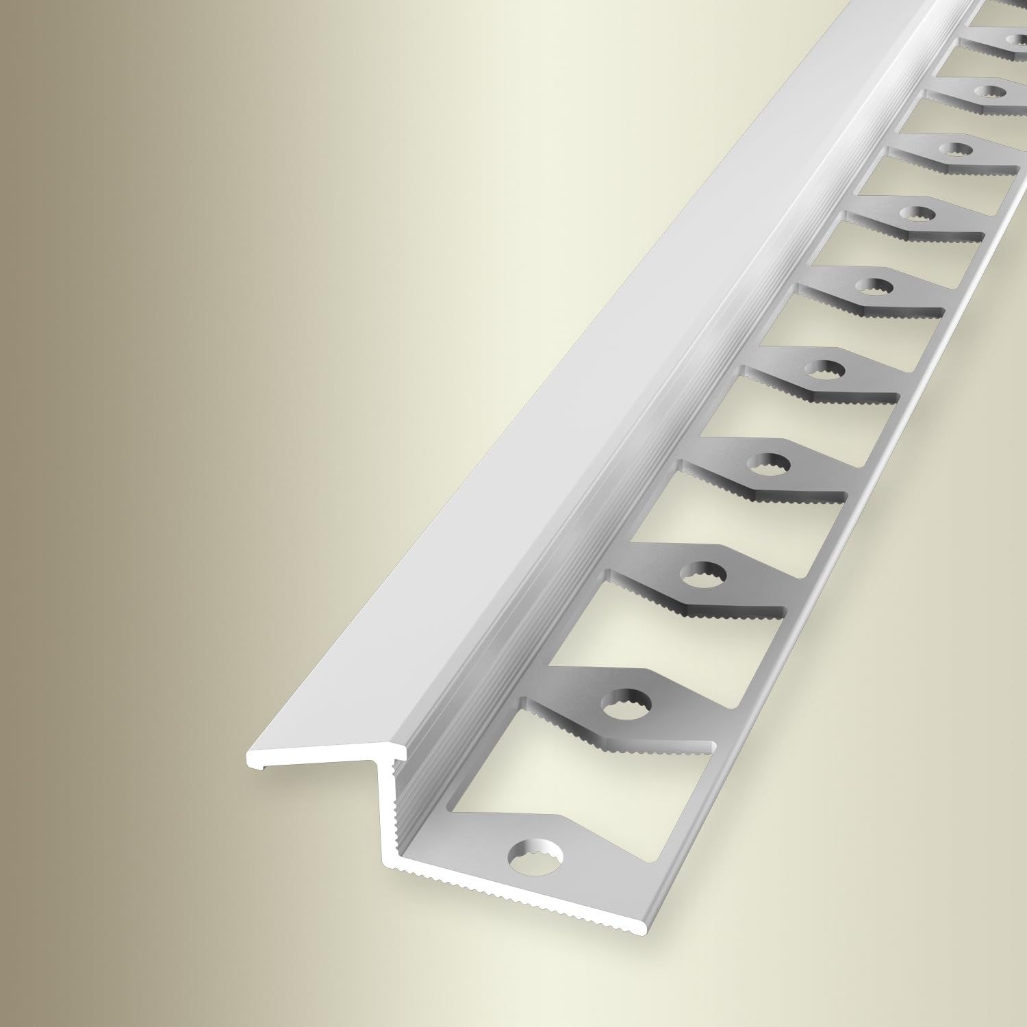 Rampenprofil Anpassungsprofil 10 x 13 x 2500 mm Einfasshöhe 6-10 mm Ausgleichsprofil Aluminium Höhenausgleichsprofil Geschlossen Gestanzt Metallprofil Alu Natur Küberit