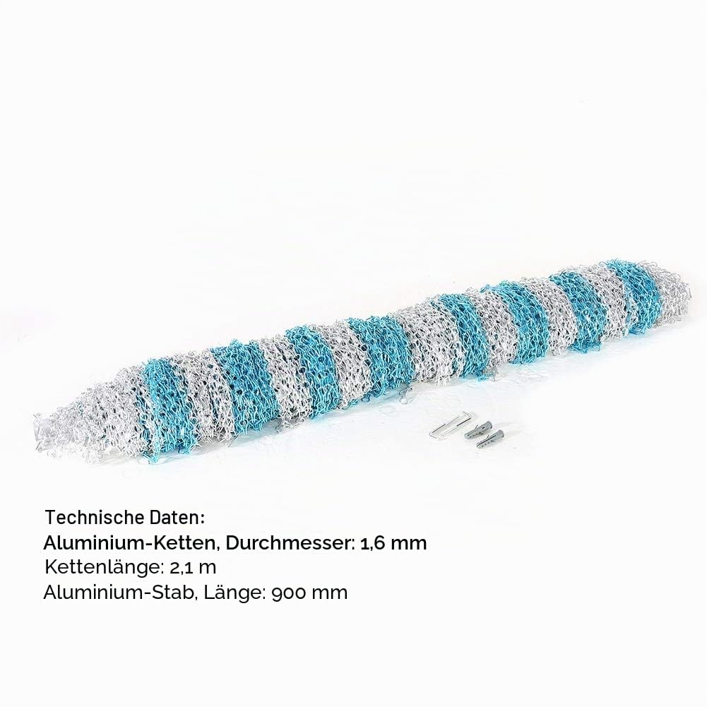 Türvorhang aus Aluminium-Ketten, 90 x 214 cm, gegen Fliegen und andere Insekten, als Sichtschutz, Kettenvorhänge Metallvorhang Metallvorhänge Türvorhang Bildschirm Control