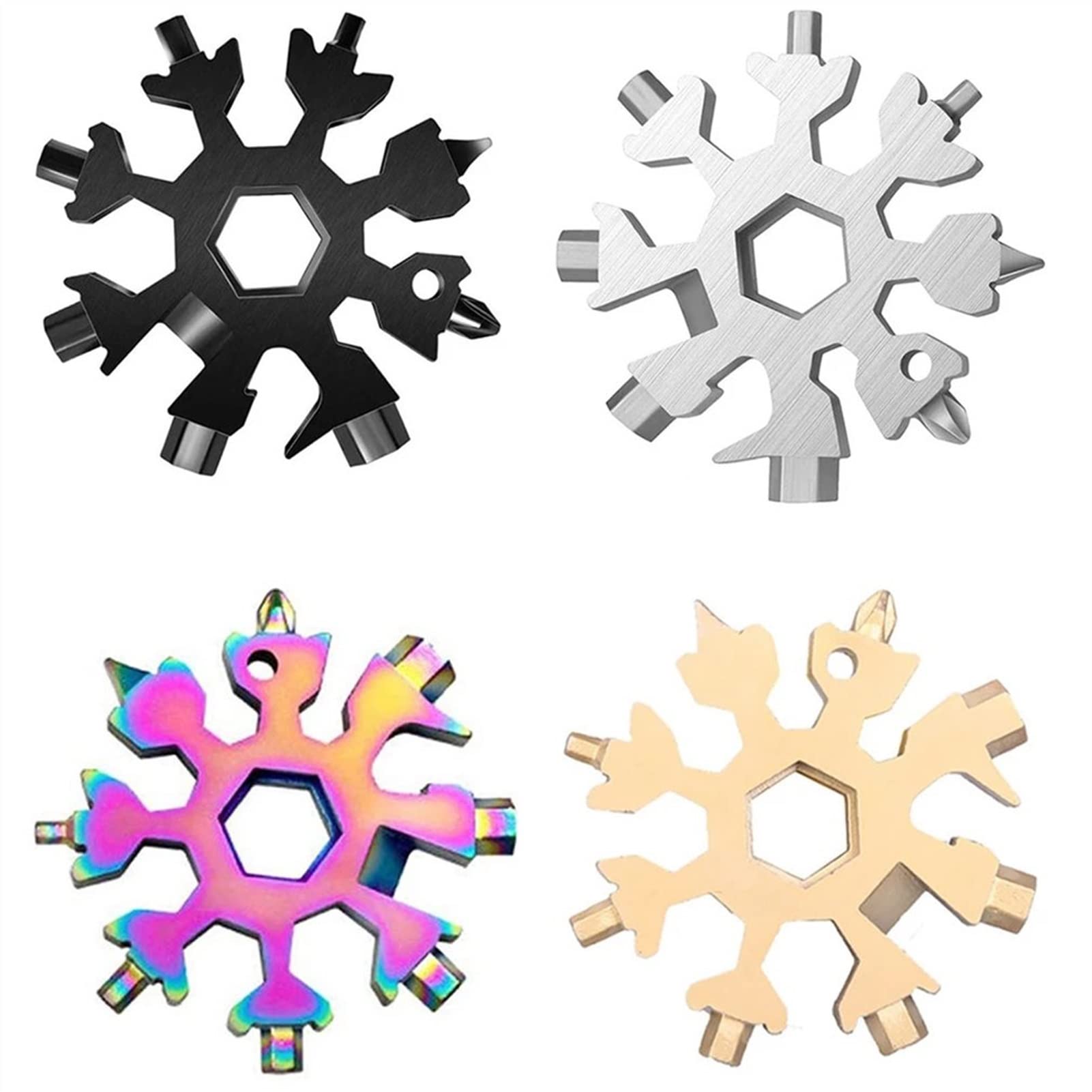 Schneeflocken-Schraubenschlüssel, Schneeflocken-Multitool, Schraubendreherschlüssel(Colorful)