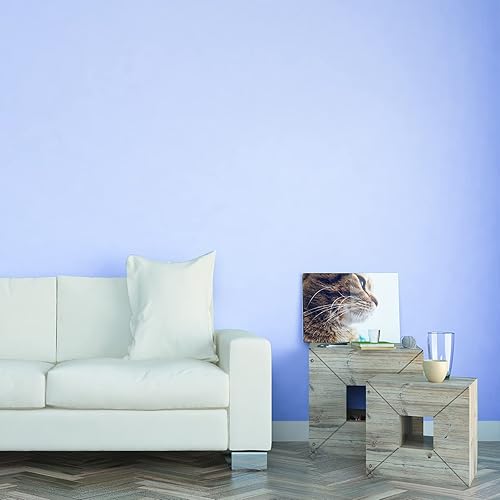 Vista 5 de Papel tapiz azul claro para despegar y pegar, 15.7 x 157 pulgadas, papel tapiz apto para inquilinos, papel de pared extraíble de vinilo de PVC