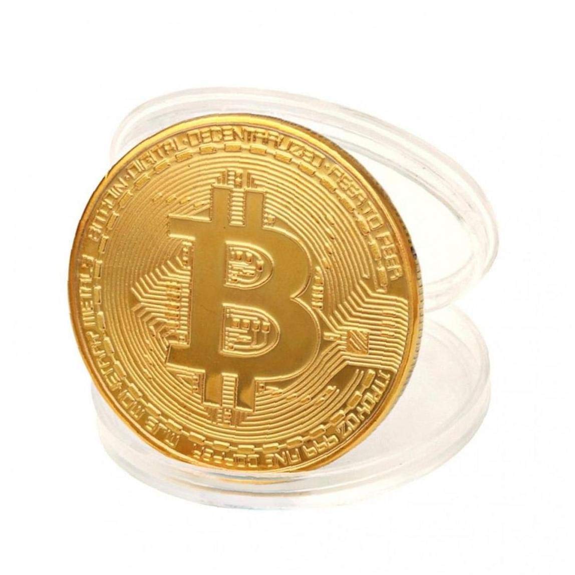 Placcato Oro Bitcoin Moneta da Collezione Regalo Coin Art Collection Oro Fisico Monete Commemorative