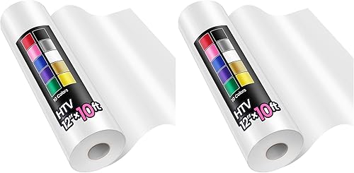 Miniatura 14 de Rollos de vinilo de transferencia de calor HTV de 12" x 10 pies, negro, Sooez HTV vinilo para camiseta, vinilo para planchar, fácil de cortar