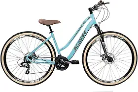 Bicicleta Feminina Aro 29 Sunny Estilo Clássico Retrô Marca KSW 21 Velocidades Freios a Disco com Suspensão 80mm de Curso