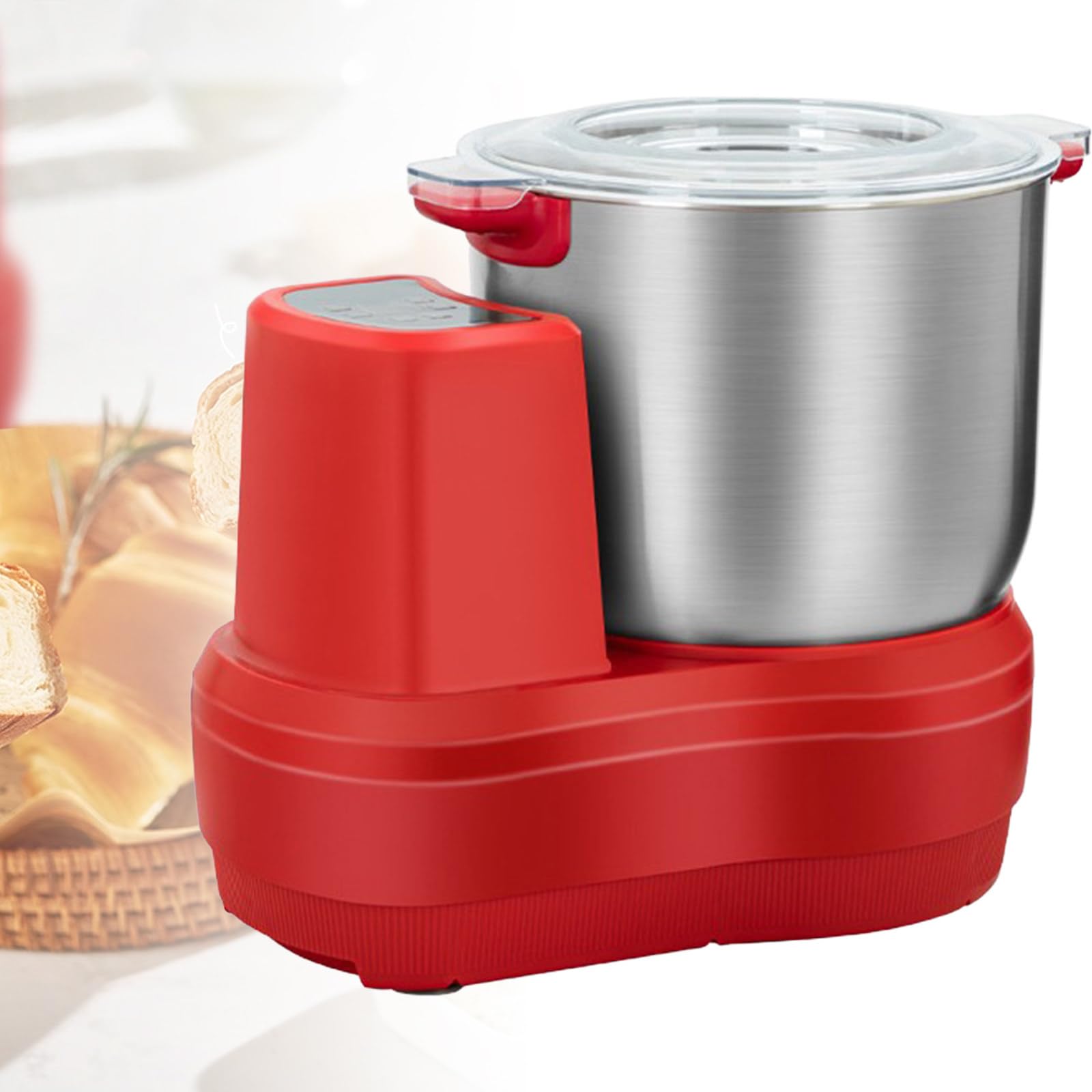 Amasadora eléctrica con función de fermentación, Amasadora Eléctrica De 150W, Temporizador Inteligente, amasadora para Pizza,Pan,amasadora y fermentadora