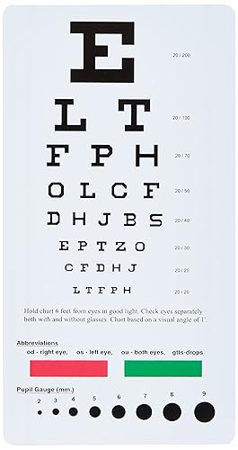 Prestige Medical PRE3909 Snellen Pocket Eye Chart