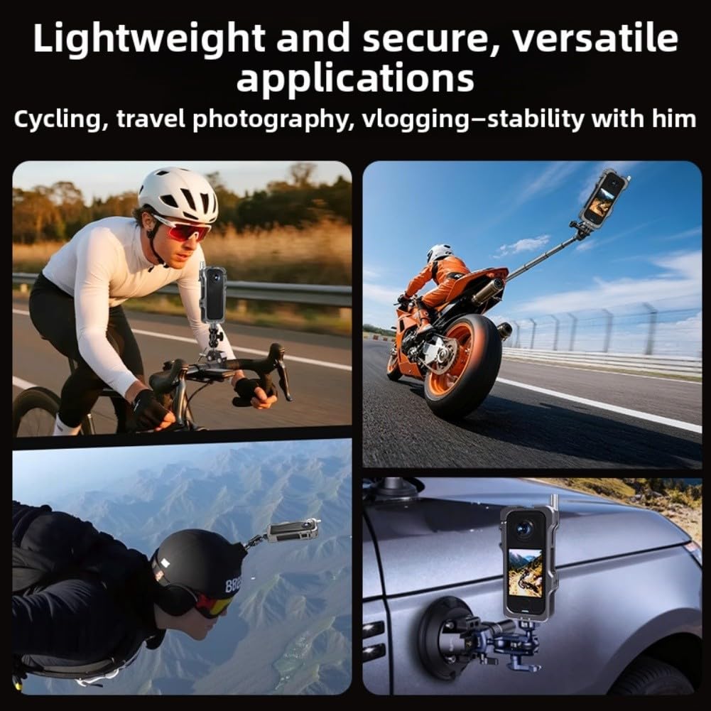 Cadre de protection en alliage d'aluminium pour Insta360 X4 Air, cage en métal, bordure étendue, support de caméra élégant, accessoire d'action