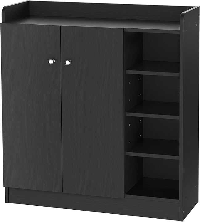 Armadio scarpiera salvaspazio e moderna in legno per 12 paia di scarpe nero homcom IT02-06220631