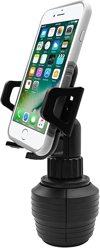 Macally Soporte para portavasos - Soporte universal para teléfono de coche para iPhone, Samsung y teléfonos inteligentes