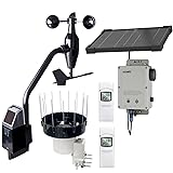 ECOWITT WittField Suite WS6212 - Estación meteorológica inalámbrica con gateway 4G y Wi-Fi, panel solar, 4 en 1 WS68 + pluviómetro WH40 y sensor WN31